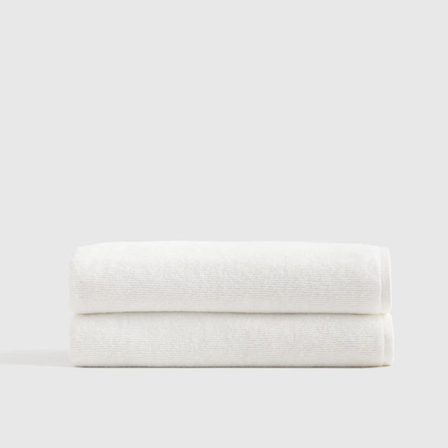 Turkish Ribbed Quick Dry Bath Sheet (Set of 2) - White