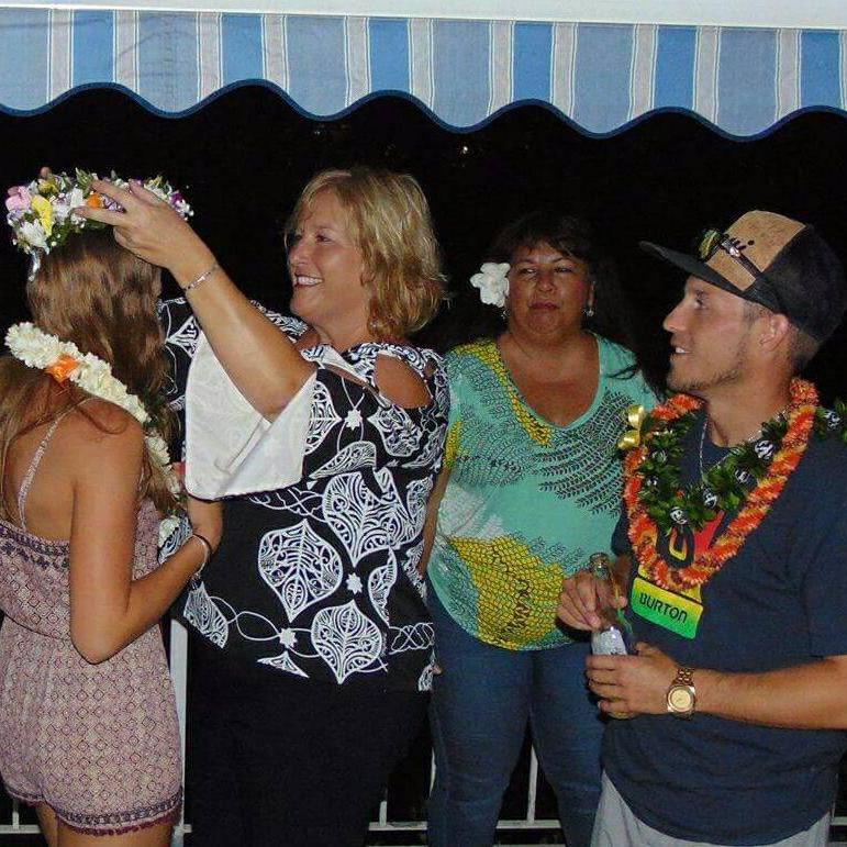 Terri gifting the Haku - Honolulu, Oahu, Hawaii