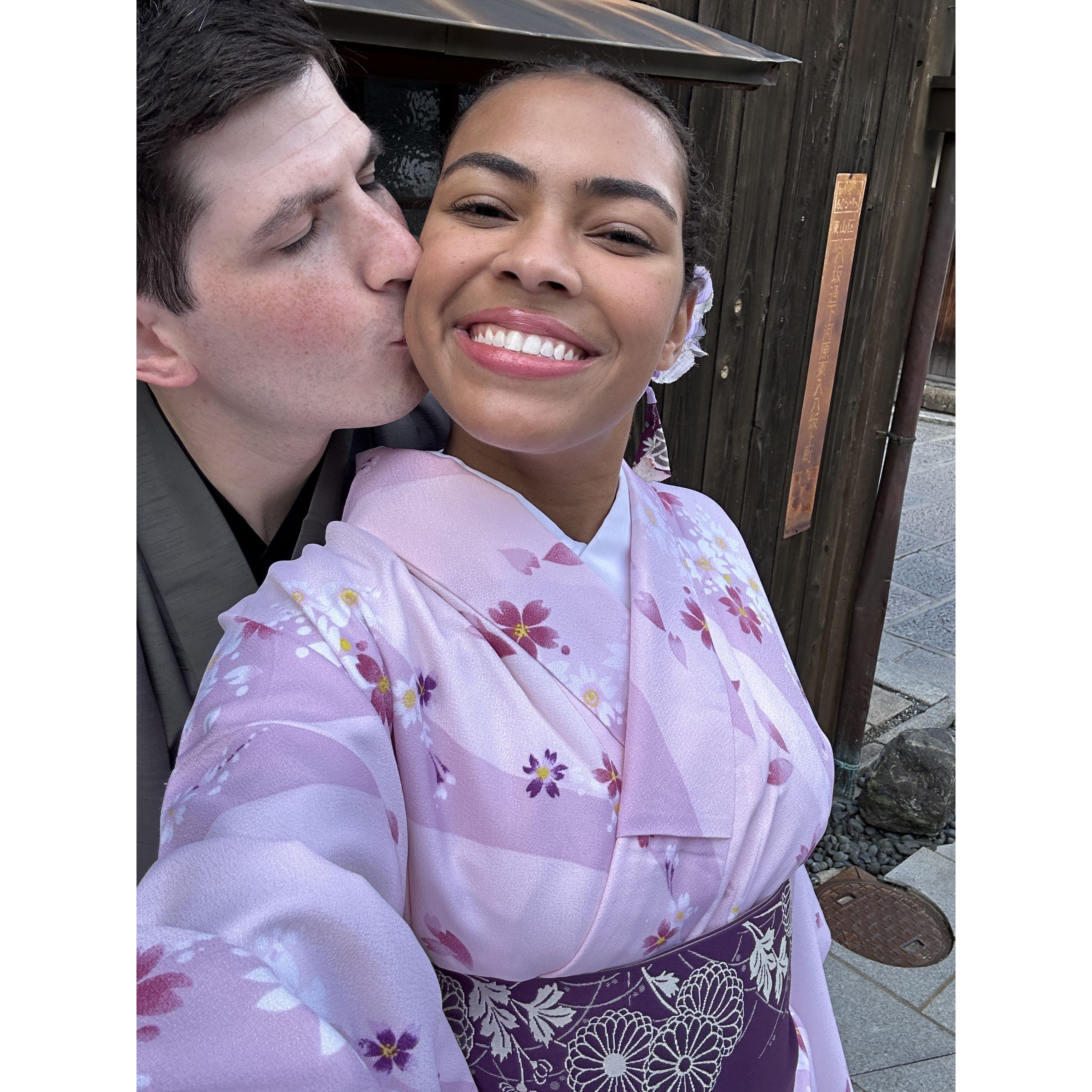 Kimonos in Kyoto