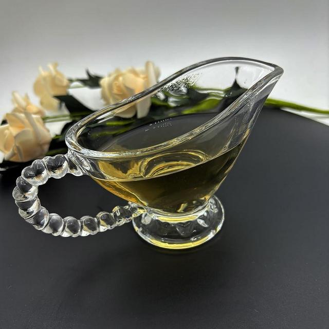 Cobata Elegant & Functional 120ml/4.2oz Unique Glass Gravy Boat-Perfect for Serving Sauces/Dressings and More