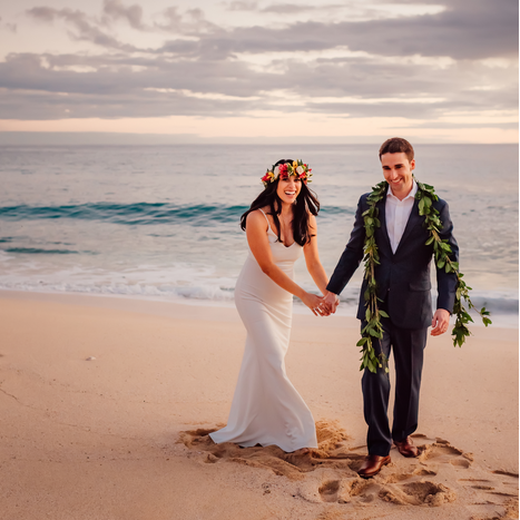 Our wedding day. Keawaula Beach, Oahu, Hawaii