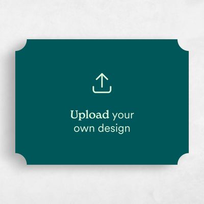 White Ticket Wedding Invitation - Upload your own Landscape