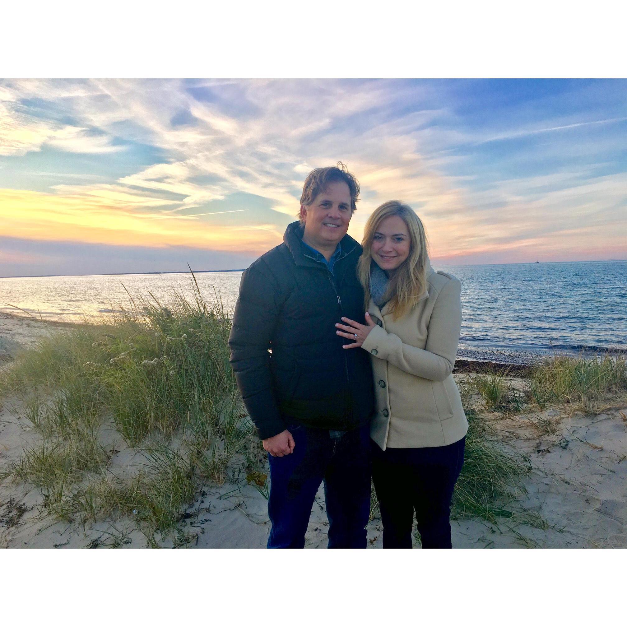 The sunset on the night we got engaged.