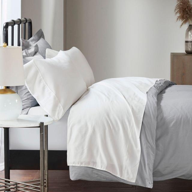 Madison Park 1500-Thread-Count Cotton Rich California King Sheet Set in White