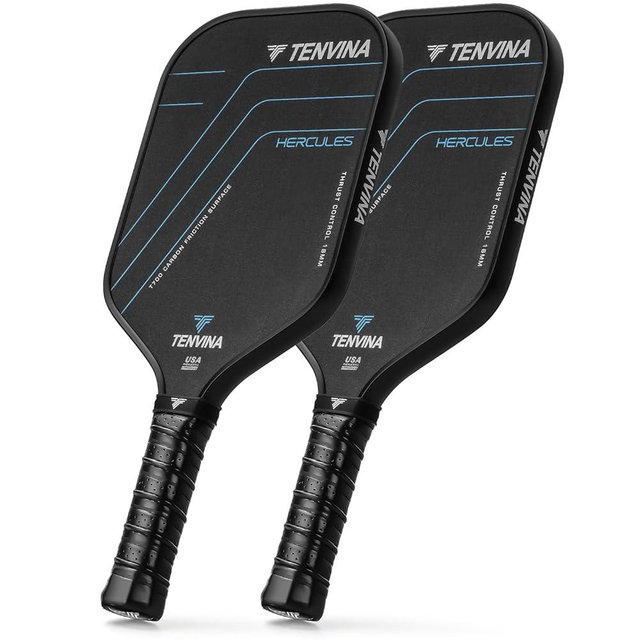 TENVINA Pickleball Paddles, Multi-Layer T700SC Textured Carbon Fiber Pickleball Paddle, 4-Types of Thicknesses and Shapes, USAPA Approved Pickle Ball Paddle, Strong Power and Spin Surface