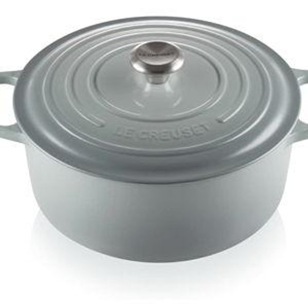 Le Creuset Enameled Cast Iron Signature Round Dutch Oven, 7.25 qt., Sea Salt
