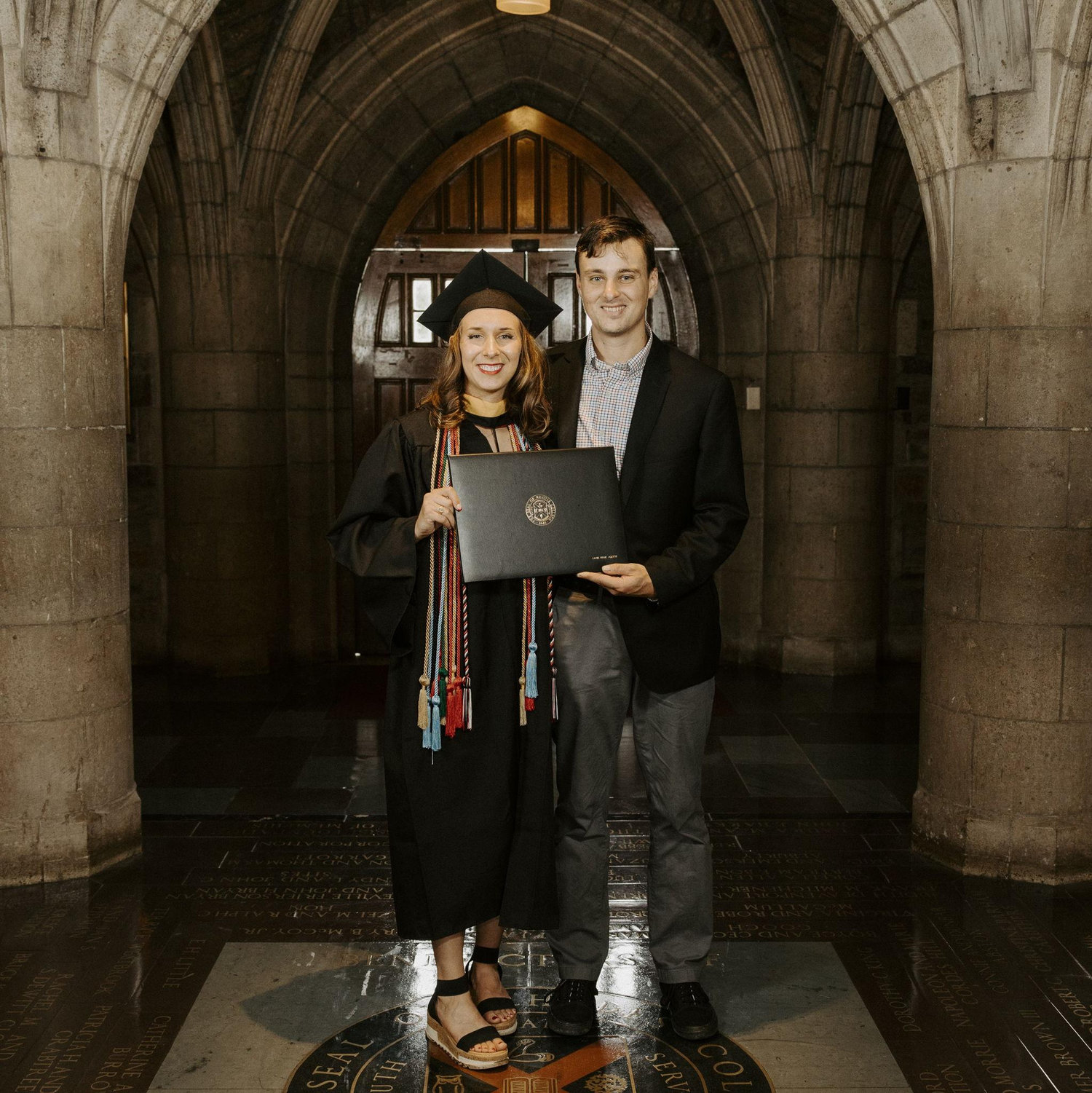 Celebrating Faith's graduation at Rhodes College.