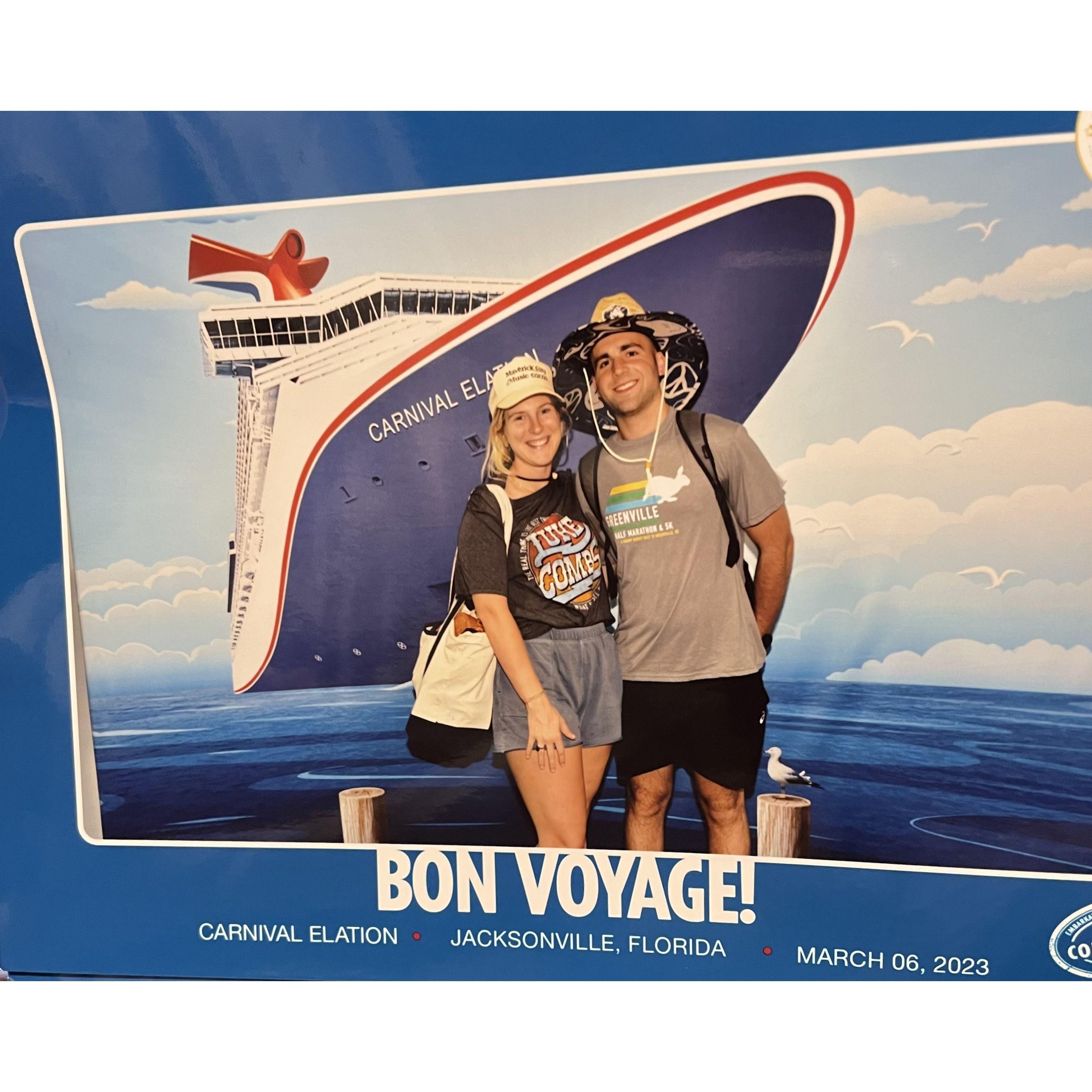 Spring Break looked different the next year. We took a cruise to the Bahamas to celebrate our relationship and get some relaxation from school