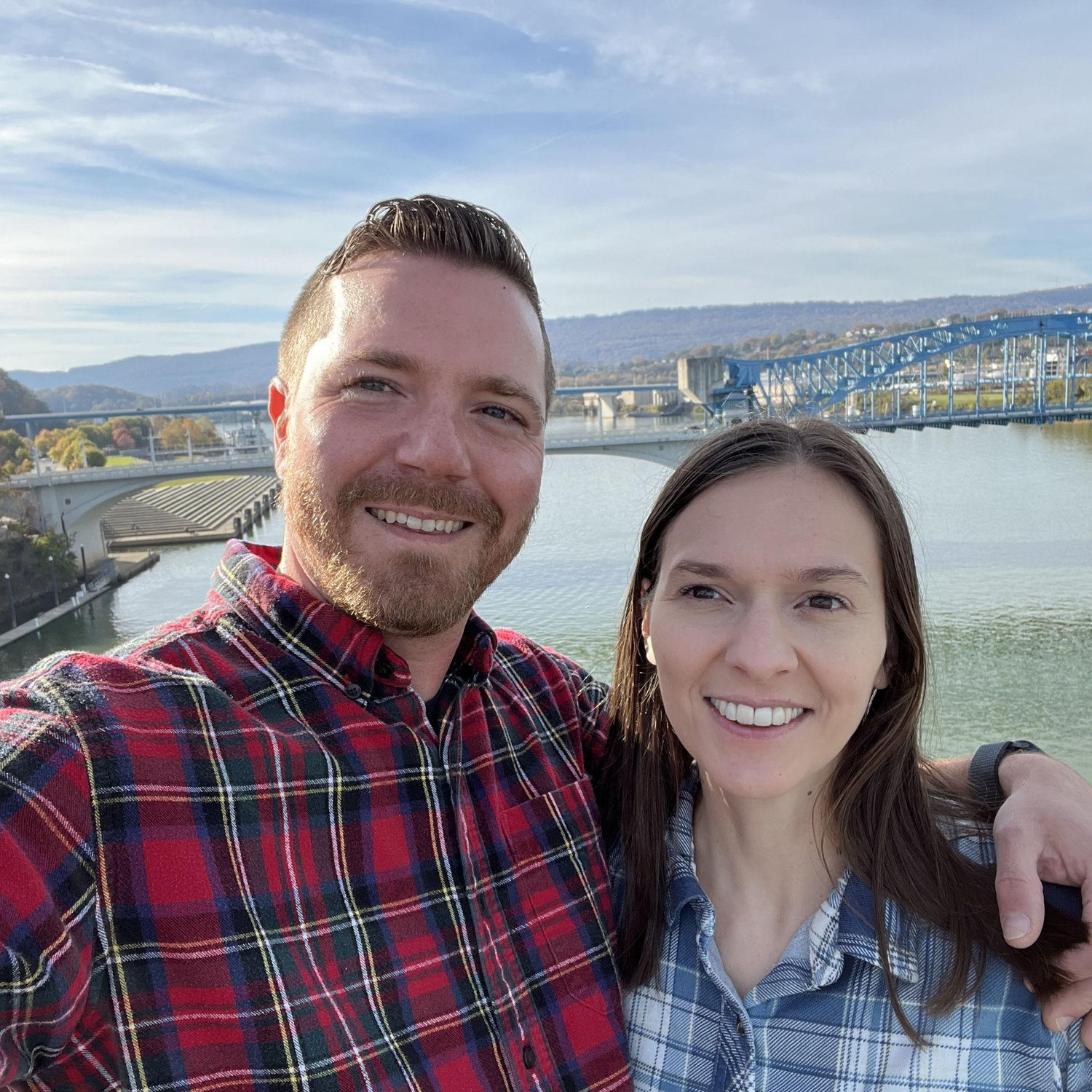 Standing over the Tennessee River in downtown Chattanooga, TN.