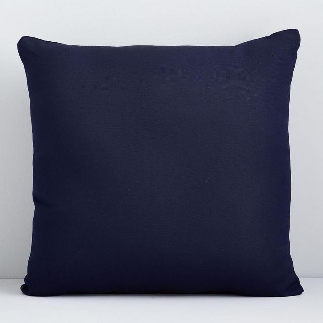 Sunbrella Indoor/Outdoor Canvas Pillow, 18"x18", Navy, Set of 2