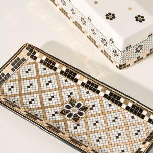 The Bistro Tile Stoneware Butter Dish