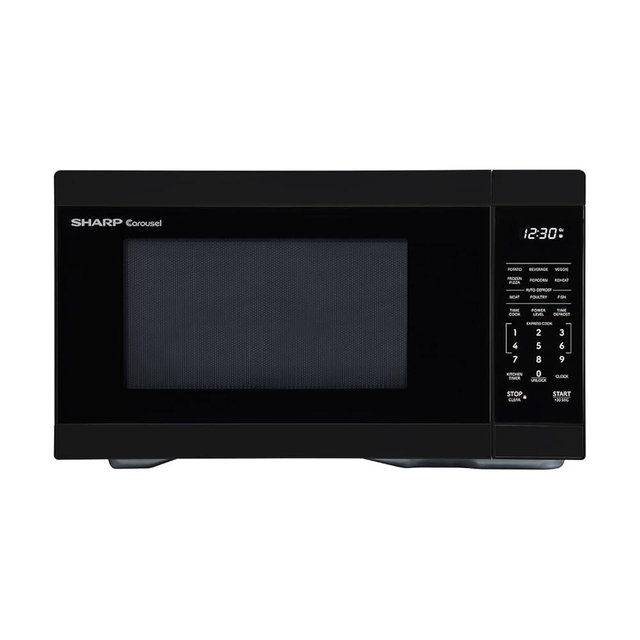SHARP Countertop Microwave Oven with Removable 12.4" Carousel Turntable, 1000 Watt, 1.1 Cubic Feet, Black