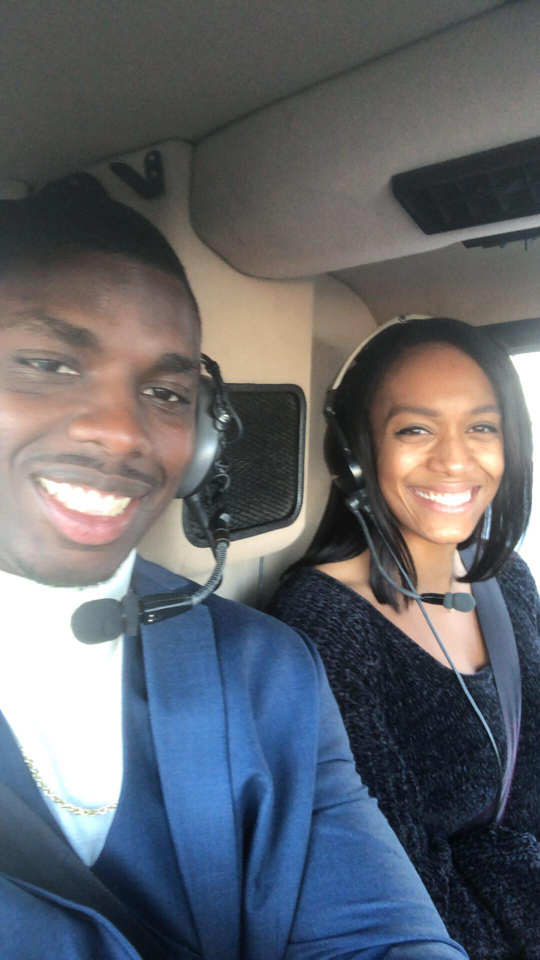 Helicopter ride, the day Tommy popped the question!