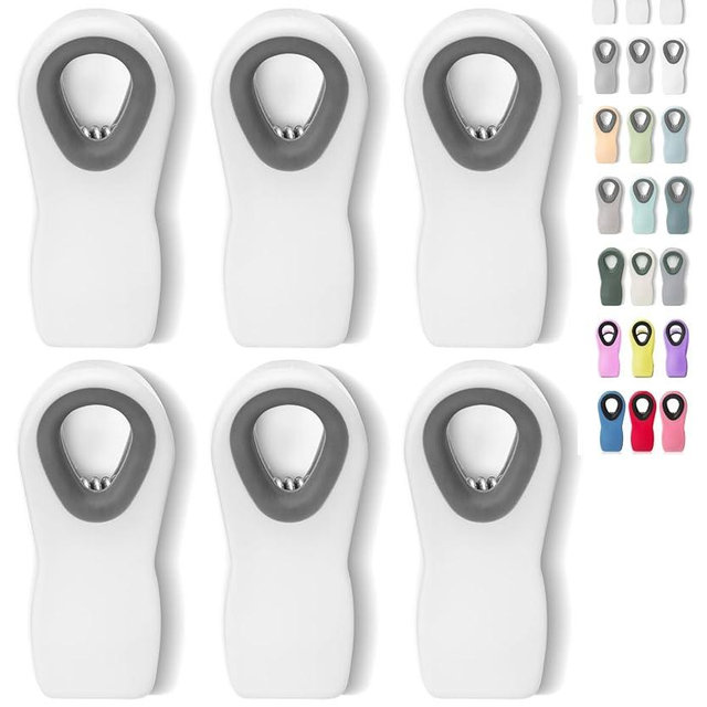 Mr. Pen- Magnetic Chip Clips, 6 Pack, White Chip Clips, Bag Clips, Food Clips, Bag Clips for Food, Chip Bag Clip, Chip Clips Magnetic, Chip Bag Clips, Clips for Food Packages, Kitchen Clips