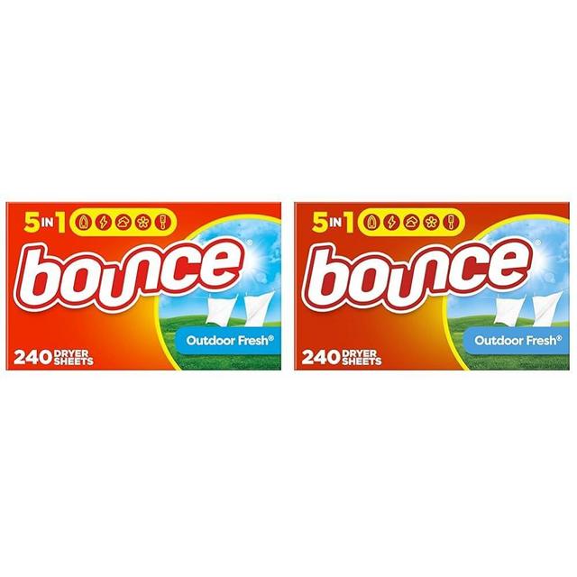 Bounce Dryer Sheets Laundry Fabric Softener, Outdoor Fresh, 240 Count (Pack of 2)