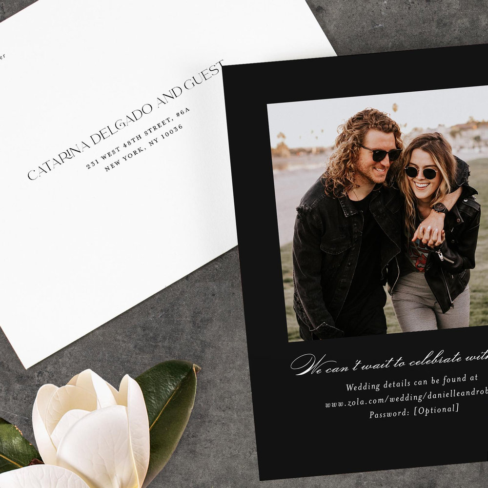 Hilltone Multiphoto | Black | Zola Save The Dates