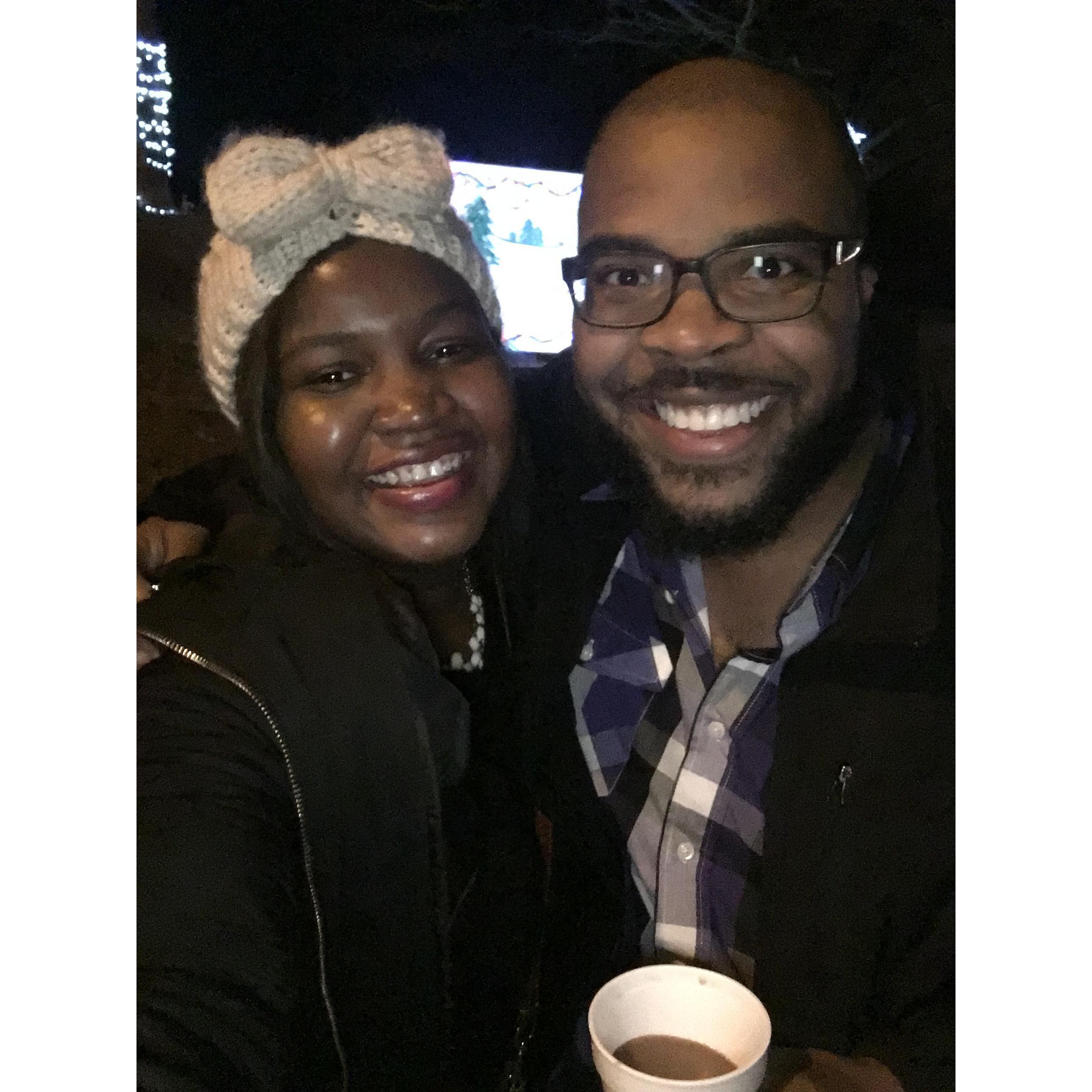 December 2018. Celebrating our 1st Christmas season together at the Celebration of Lights @ Riverside Park.