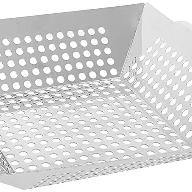 Outset QS70 Square 12-Inch Grill Wok, 12.25 x 13.5 x 3