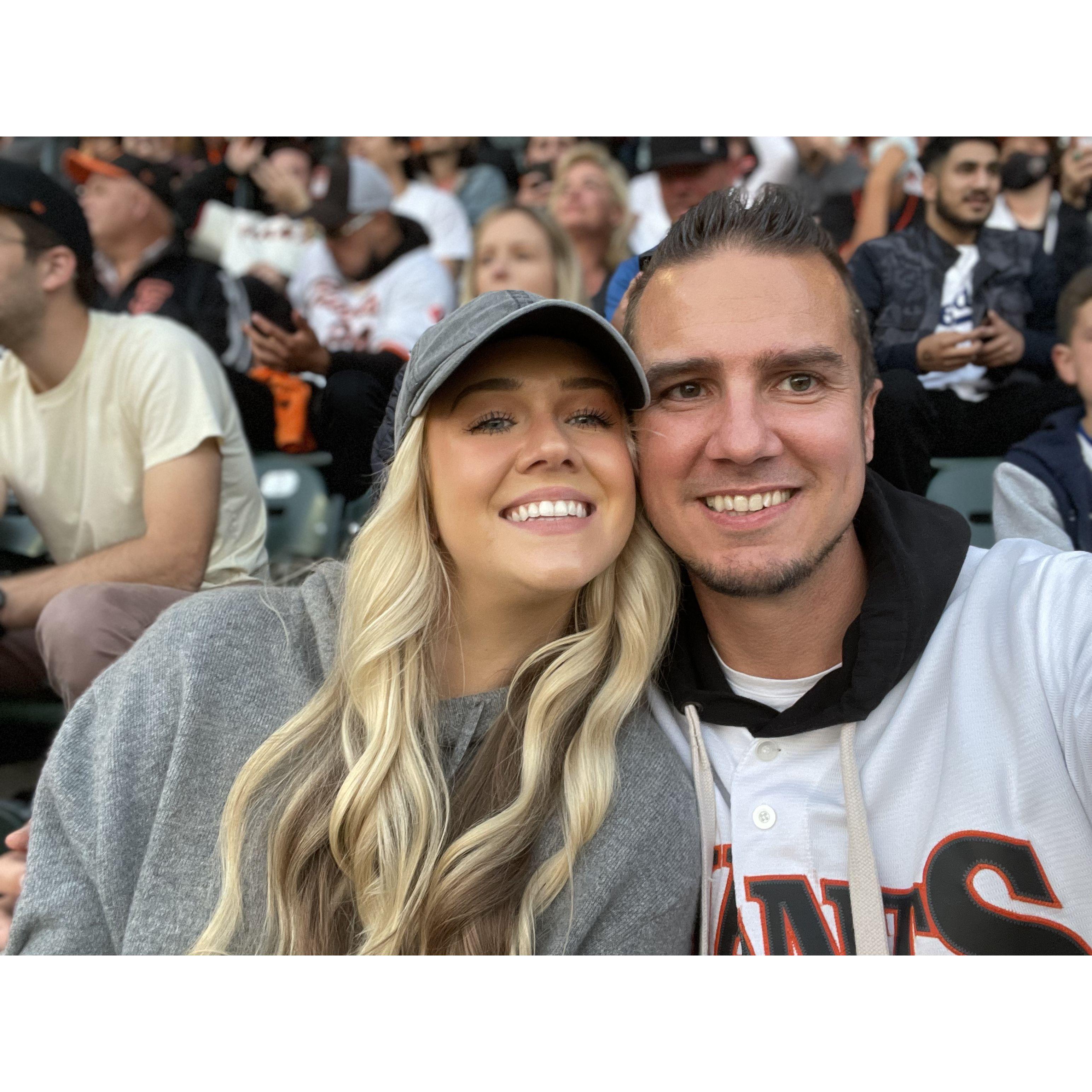 Emily's first Giants game