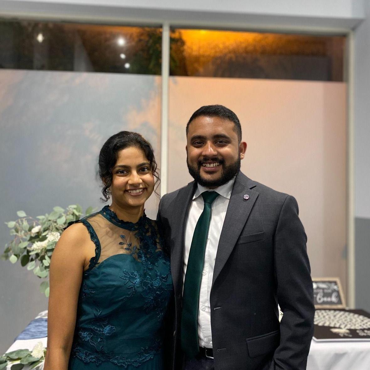 Attending our second wedding together!