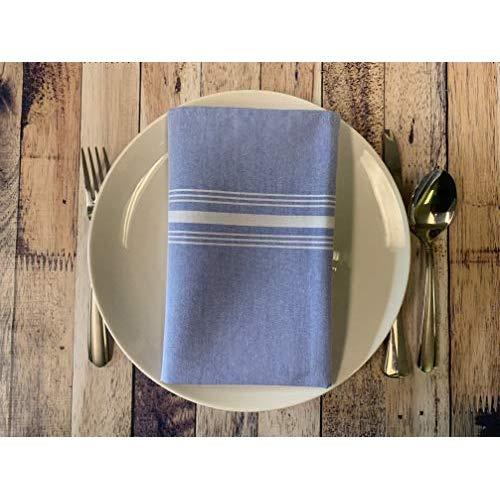 Milliken Chambray 18"x22" Napkins Assorted Colors Sold by The Dozen (Blue)