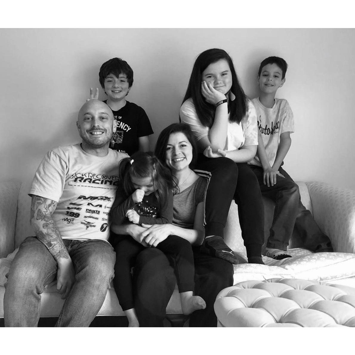 Our first family photo in our new home.