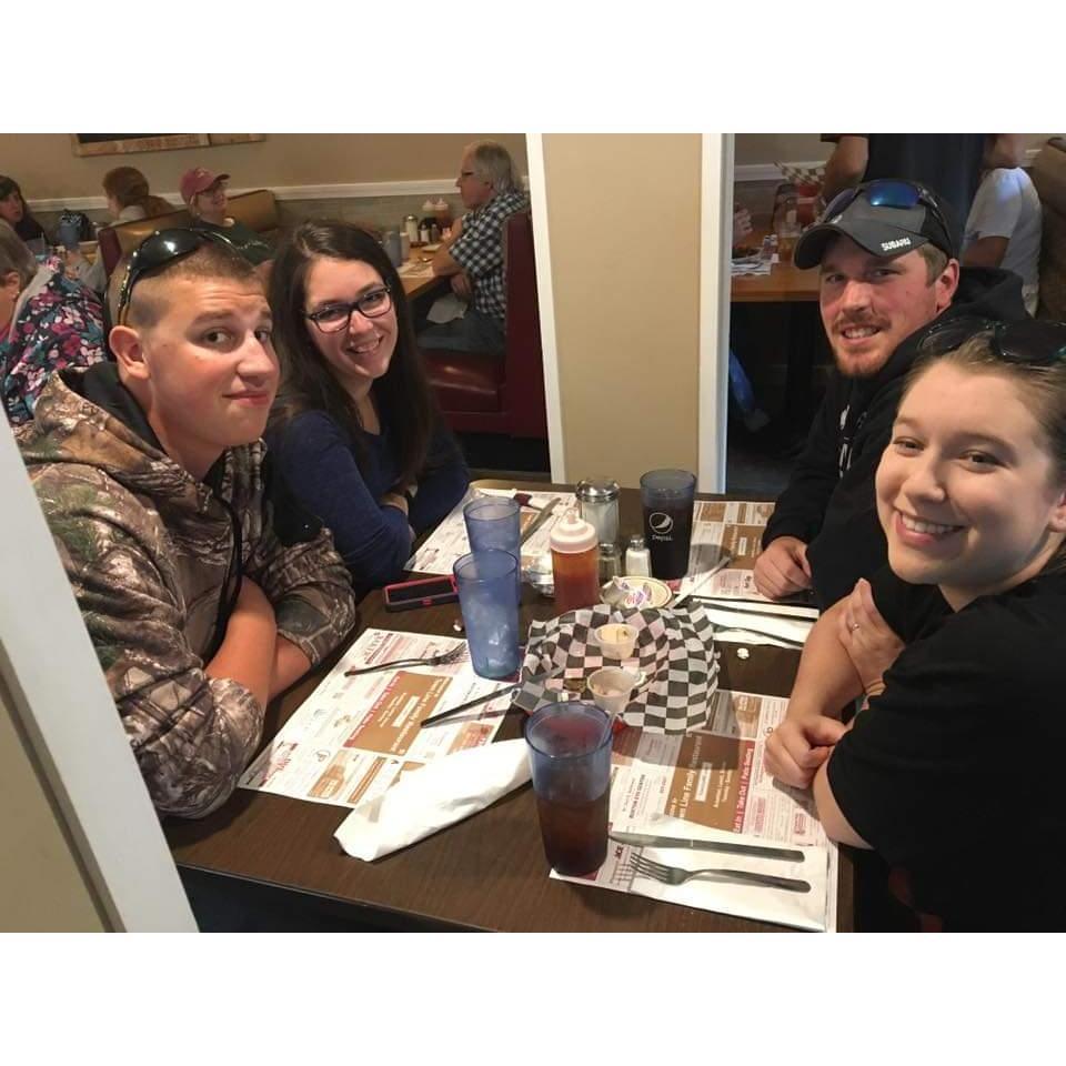 Lunch before we left Maine featuring Nate and Marisa Weisenbach