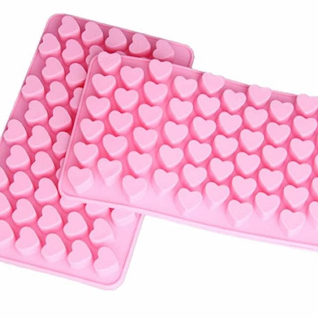 Cy3Lf Silicone Mini Heart Shape Ice Cube Candy Chocolate Mold (Pack of 2)