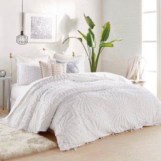 Chenille Medallion 3-Piece Duvet Set