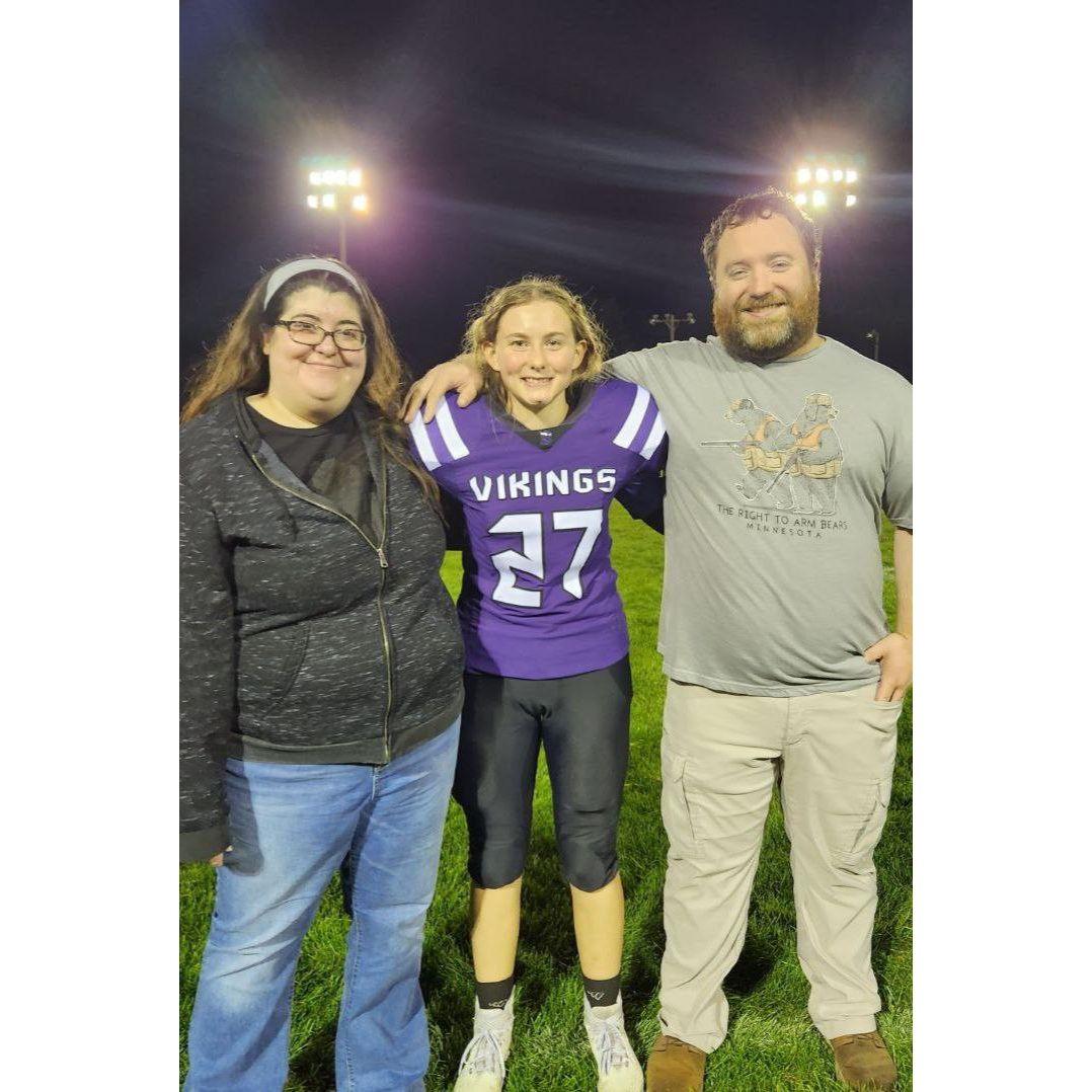 Celebrating with Jasmine at the last game of the season 2023.