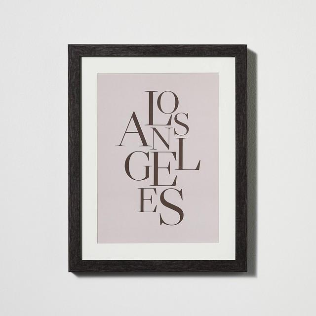 11" x 14" Los Angeles Framed Under Glass with Mat Dark Wood - Threshold™ designed with Studio McGee