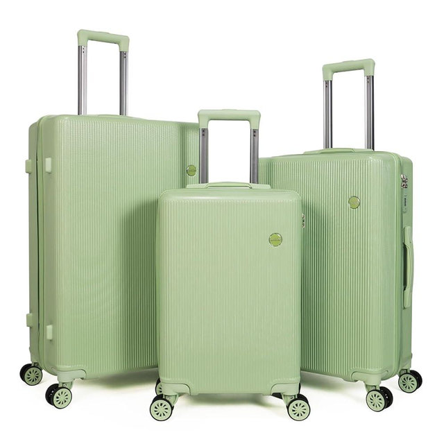 Aklsvion Luggage Sets 3 Piece (20/24/28 inch)-Carry On Suitcase-Suitcase With Wheels-PC+ABS - Hardside Spinner Travel Luggage, Black, 7 Pcs Set, Hardside Luggage Sets With Spinner Wheels (GREEN)