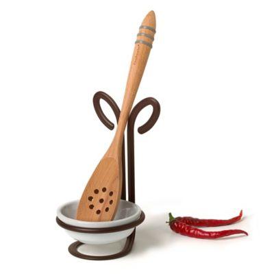 Spectrum™ Leaf Metal Spoon Rest in Bronze