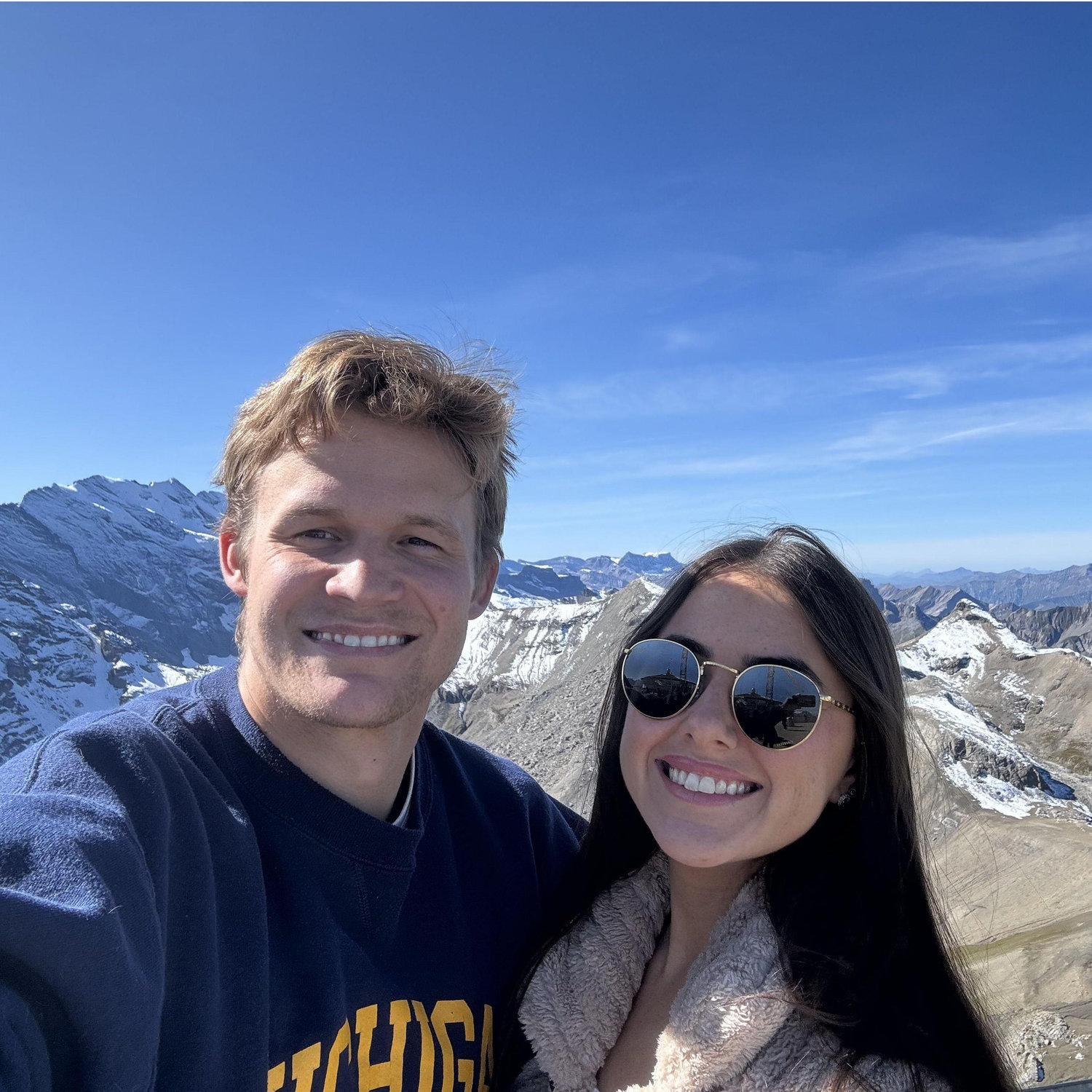 Summit of Shchilthorn in Switzerland. September 2023.