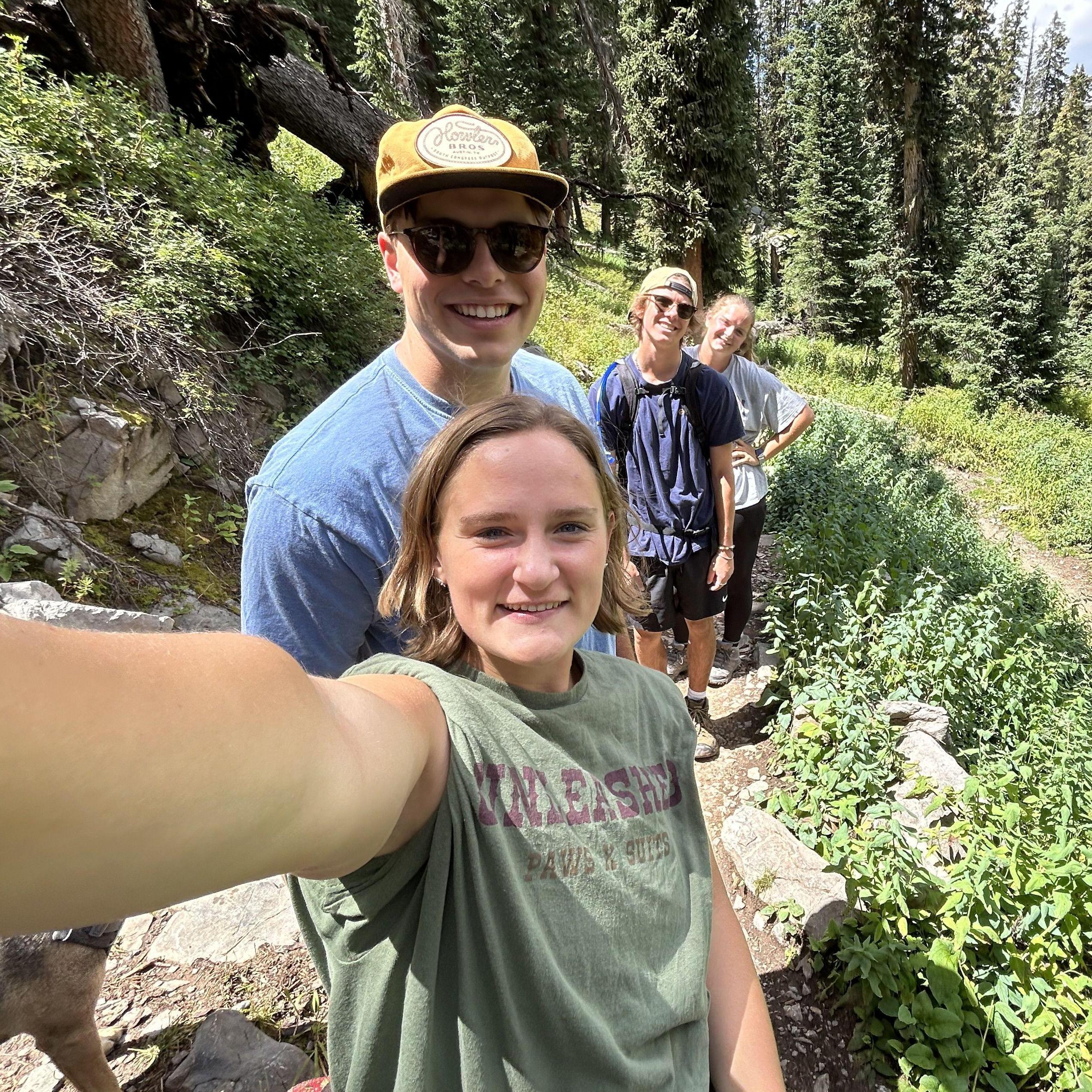 Hiking on our trip in Colorado with Nick (Ben's little brother) and Dacee (Kylee's little sister).