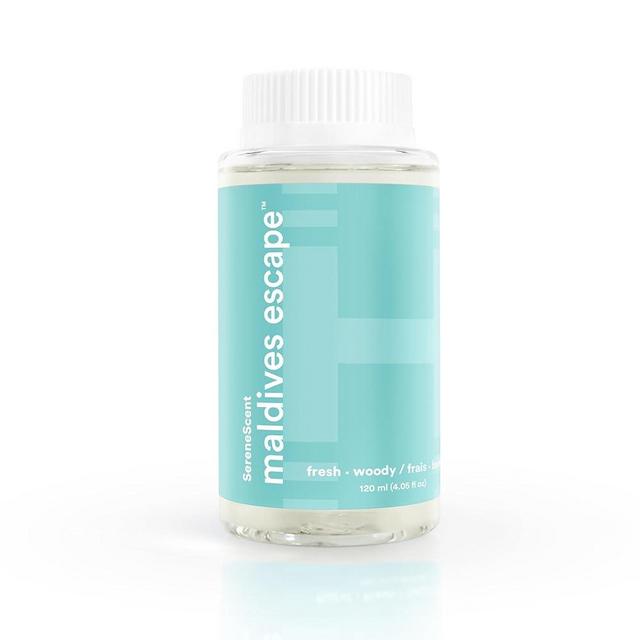 Homedics SereneScent Fragrance Oil Bottle, 120 ml, Clean & Natural, Fragrance Oil for Home Air, Use with Homedics SereneScent Diffusers (4 Fl Oz, Maldives Escape)