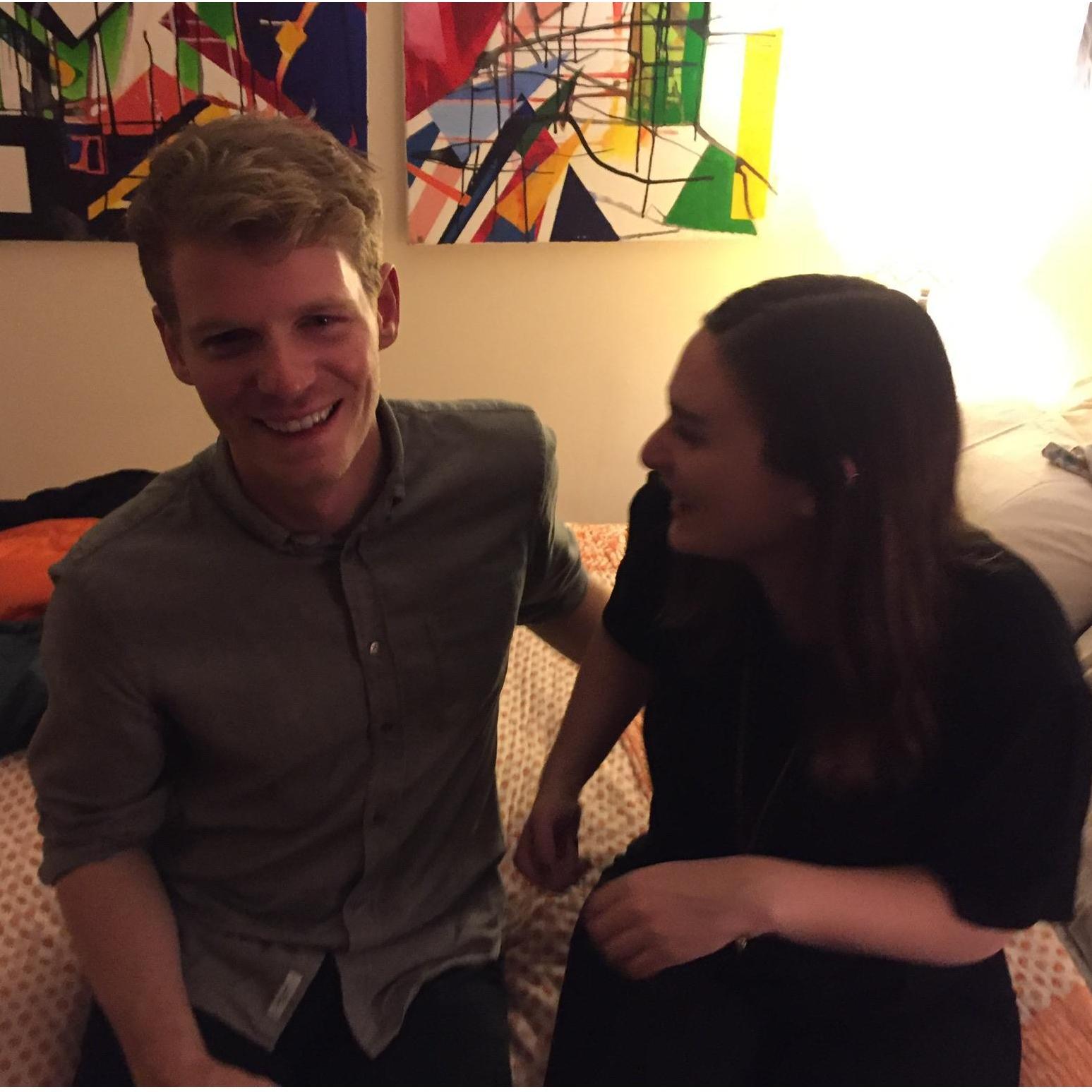 Our first photo together! Taken when we met in New York in March, 2016.