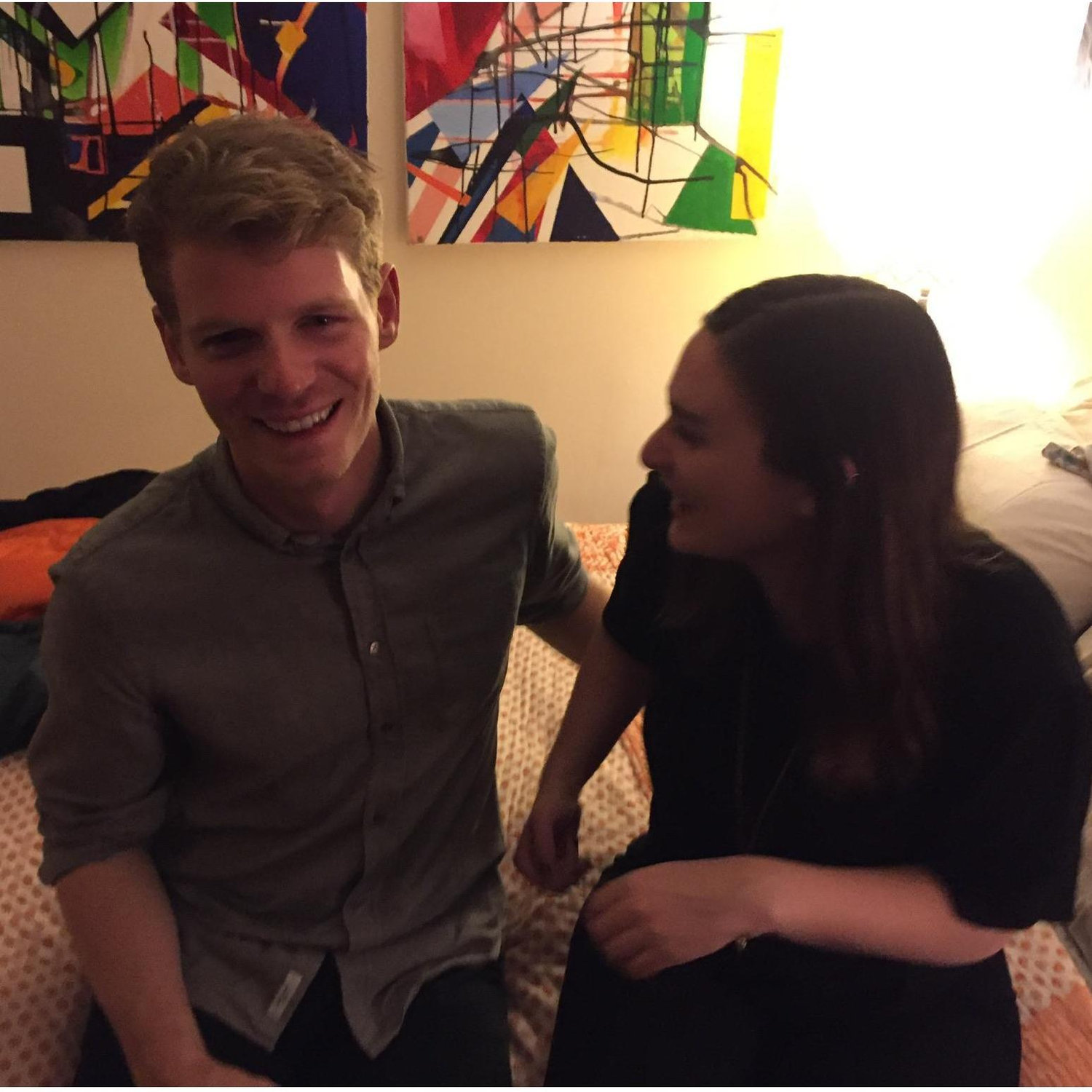 Our first photo together! Taken when we met in New York in March, 2016.