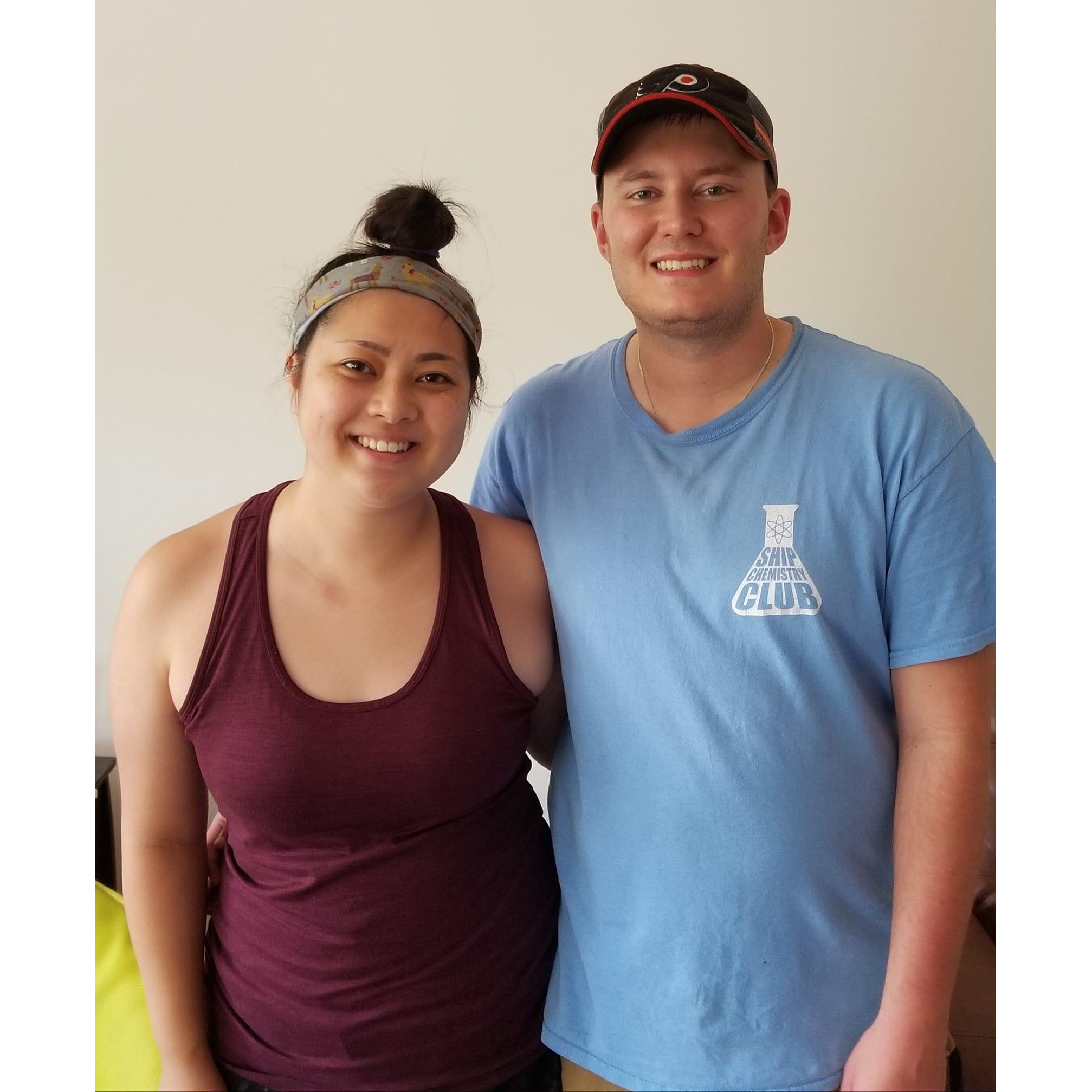 The day we moved in together in August 2020