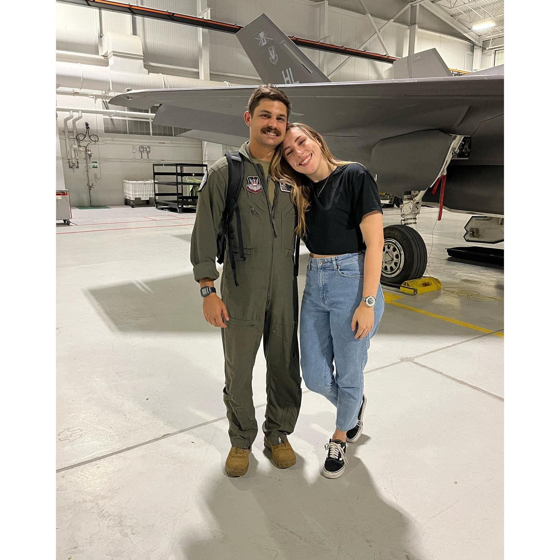 Our first photo after he got back from his first deployment