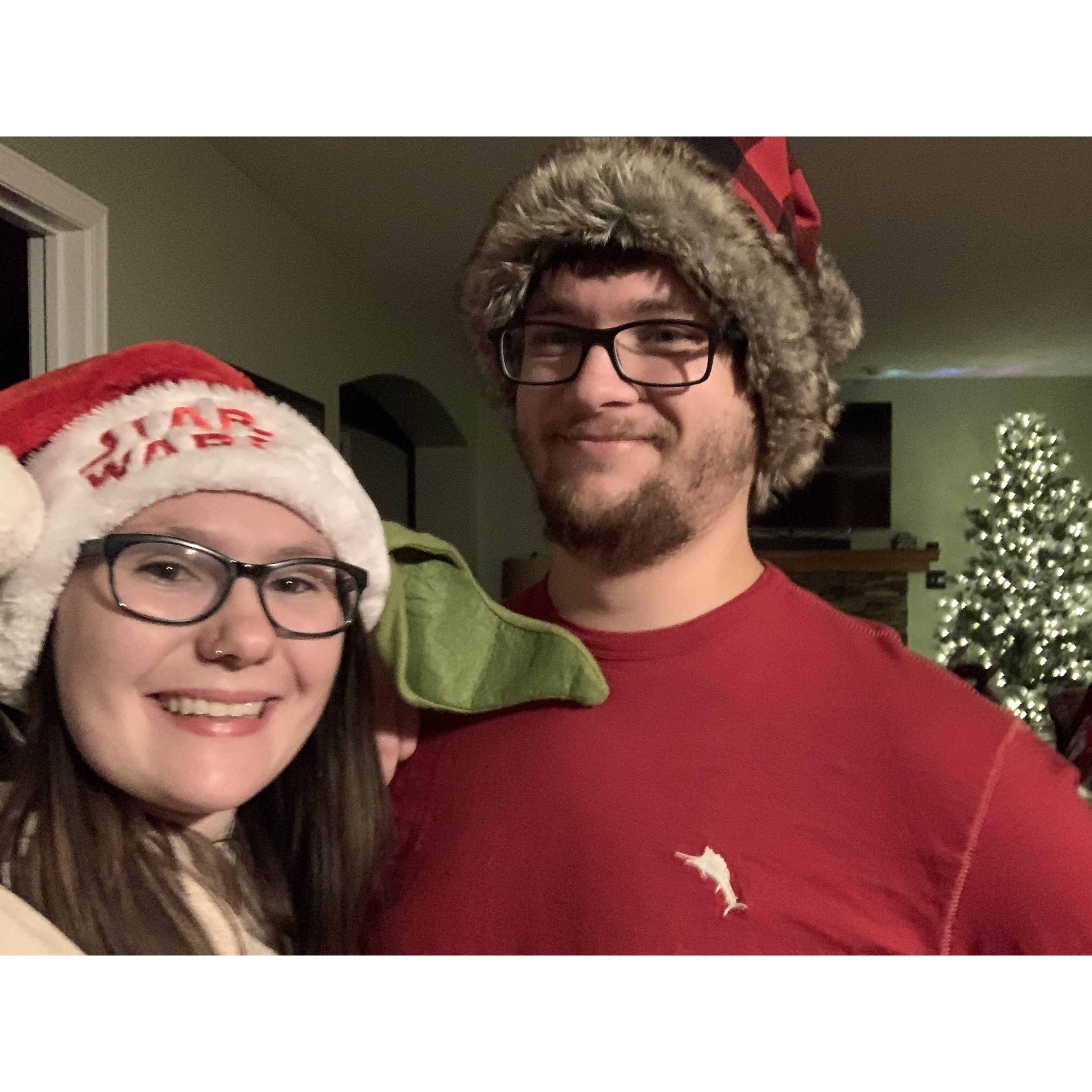 Christmas hats.