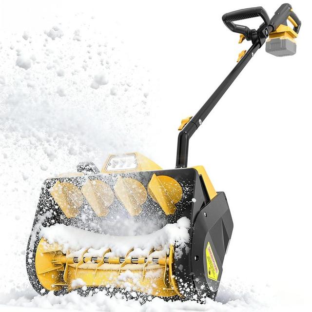ADOTOCAM Cordless Snow Shovel for DeWalt 20V Battery, 12-Inch Electric Snow Blower with 23FT Throw Distance & LED Light, Battery Powered Snow Thrower for Patio/Deck/Driveway (Tool Only)