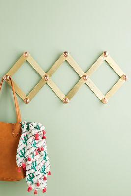 Metallic Accordian Hook Rack