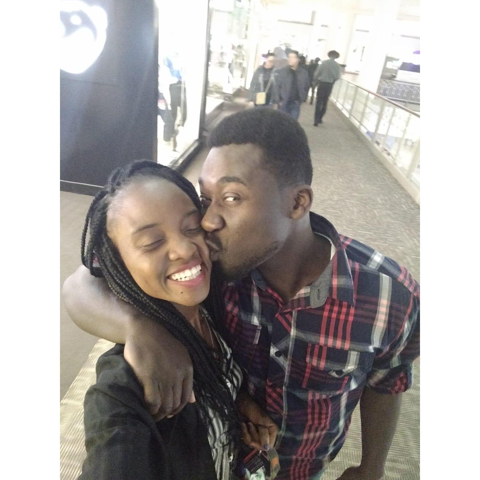 Even at the Mall her smile says it all