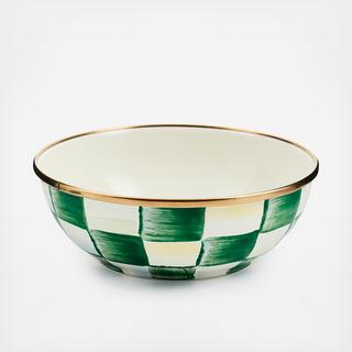 Emerald Check Stainless Steel Everyday Bowl