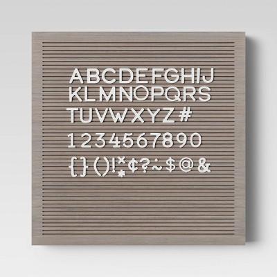 14"x 14" Wood Letterboard Gray - Threshold™