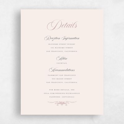 Grayed Mauve, Pink Wedding Enclosure - Leonid