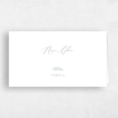 Rich Sage, Green Wedding Place Card - Mathias