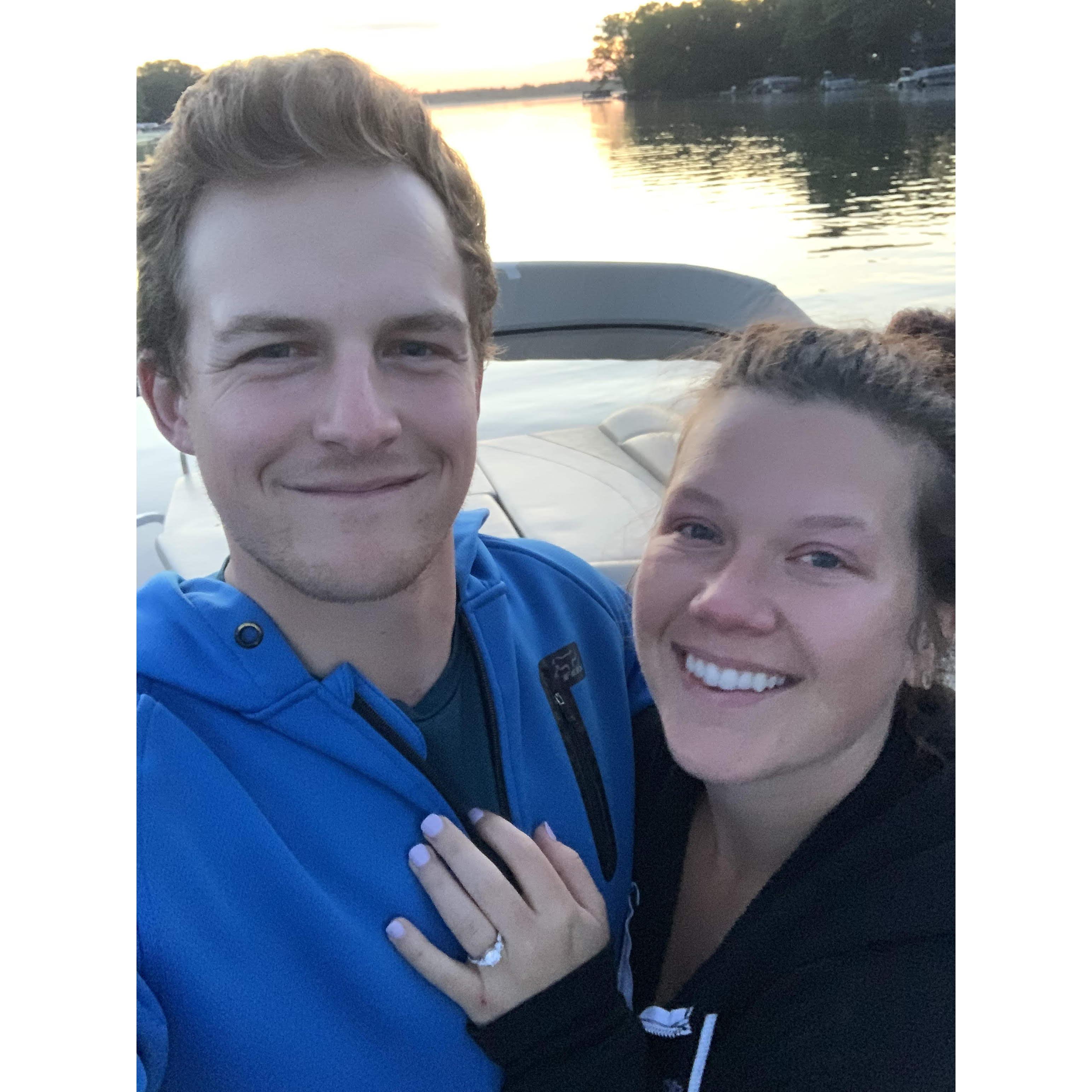 The day we got engaged! Sunset Bay, Lake Tichigan, June 9, 2022.