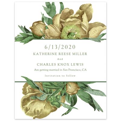 Yellow Wedding Digital Save the Date - Sparrow Bloom